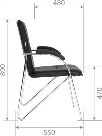 Компьютерное кресло CHAIRMAN 850 (Металл,Экокожа/Черный)