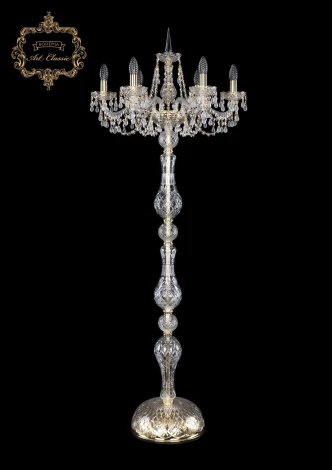Торшер Art Classic 13.24 13.24.6.200.h-160.Gd.V0300 (220V, хрусталь, подвески, подсвечник, свеча, под старину)