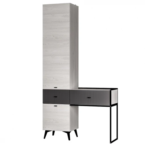 Прихожая БТС Норд ПР-06, Ясень белый, Маренго