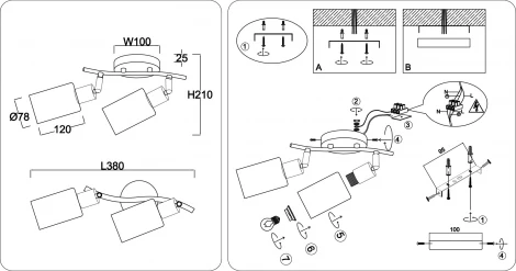 Спот на штанге Ambrella TRADITIONAL TR8721 (220V)