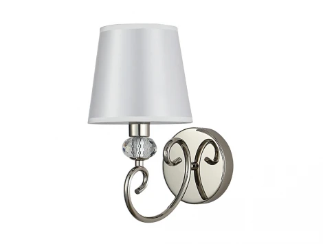 Бра с вставками из прозрачного хрусталя Newport 1200 1201/A nickel