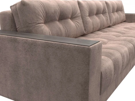 Диван прямой с декором Лига-049 НПБ Лонг Лига Диванов (Велюр) арт.128438