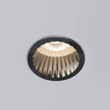 Светильник встраиваемый светодиодный IP44 Elektrostandard Arco 15274/LED 12W 3000K черный жемчуг IP44