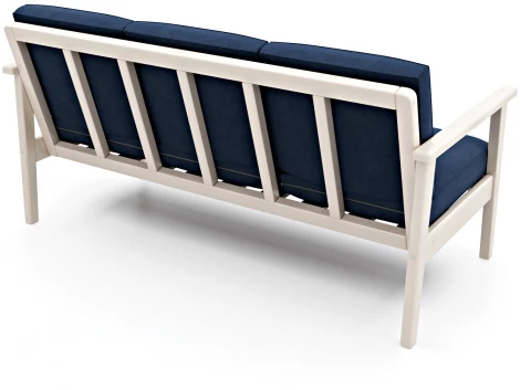 Диван Arsko прямой Лориан Б беленый дуб велюр синий