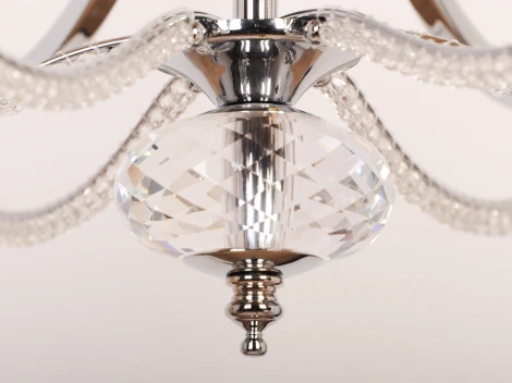 Подвесная люстра 3007/6 CHROME (220V, на цепи, свеча)