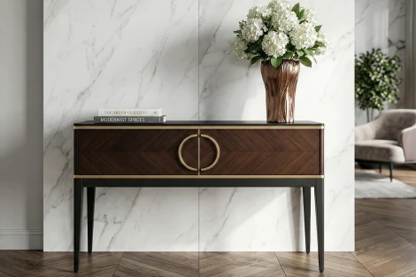 151SV-10002 Консоль шпон 2 ящика 120*80*35см Garda Decor