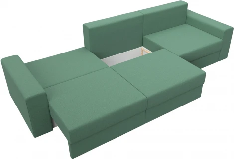 Диван прямой Майами Long (Зеленый/Рогожка) Лига Диванов арт.123341