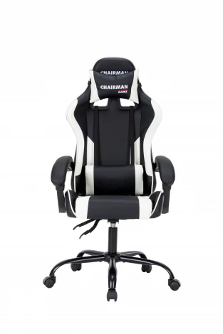 Офисное кресло Chairman CH41 экокожа, черно-белый