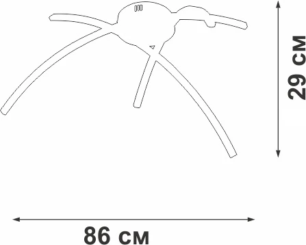 Потолочная люстра с пультом светодиодная LED 20Вт, 2700-6500К Vitaluce V25130DT-0/3PL (220V)