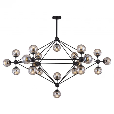 Потолочная большая люстра Lussole Loft Hartwell LSP-8166 (220V, шарики, молекулы, IP21)