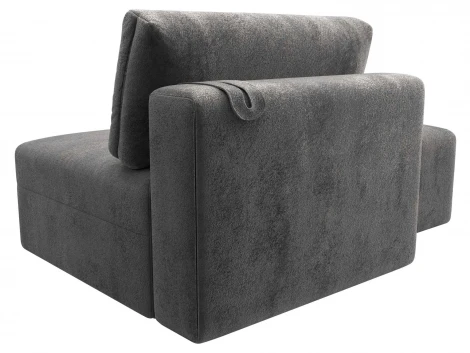 Модули диван и пуф Лига-060 НПБ (ЛДСП,Брус,Фанера,Велюр/Серый) Лига Диванов 129591