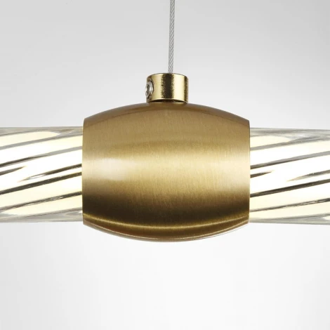 Подвесной светильник ярусный светодиодный кольцо Lumion Twinkle 8010/50L золото/прозрачный металл/акрилл LED 50W 220V 4000K (на тросе, кольцо)