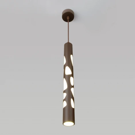 Подвесной светильник Eurosvet DLR037 12W 4200K кофейный (LED, 220V, на проводе, круглые)