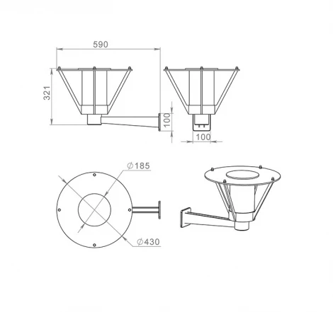 Настенный фонарь уличный Русские фонари Muse 650-11/b-03