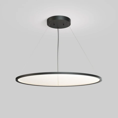 Подвесной светильник горизонтальный 80 Вт, LED 2700-6000K, IP20, пульт Д/У черный, алюминий, акрил Denkirs Veil DK6621-BK