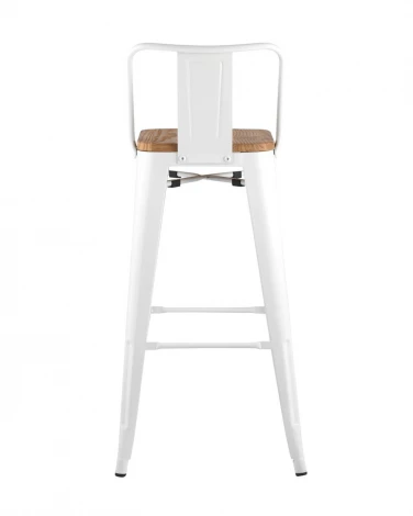 Барный стул Tolix со спинкой Белый матовый