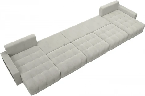 Диван п-образный с полками Лига-053 НПБ МегаЛонг Лига Диванов (Велюр) арт.129014