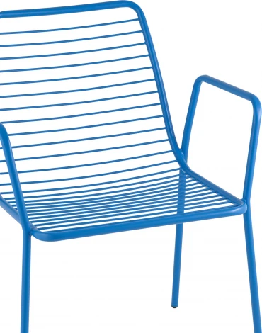 Стул с подлокотниками Дели металл голубой Stool Group (арт.УТ000039269)