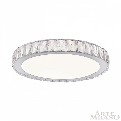 Потолочный светильник круглый Arte Milano 310122/D400 NI (регулировка яркости, LED, 220V, пульт управления, круглые)