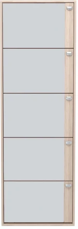 Обувница Leset Эдит 5S (ЛДСП,ПВХ,Зеркало/Дуб сонома) арт.2500000205156