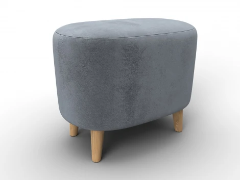 Пуф 003 (ДСП,Фанера/Дерево/Велюр/Серый) Лига Диванов 132360