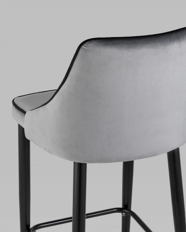 Стул полубарный Stool Group Коби велюр серый УТ000025305