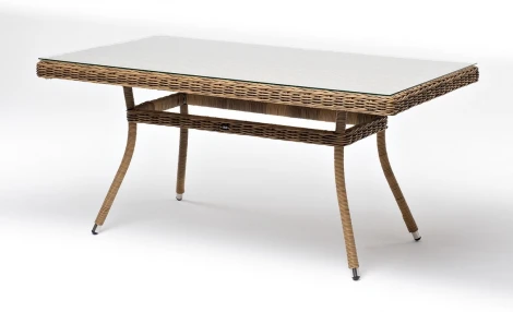 "Латте" плетеный стол из искусственного ротанга 140х80см, цвет соломенный 4SIS арт.УТ-00006306
