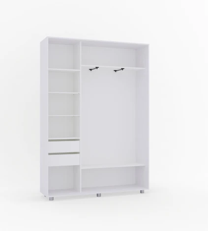 Шкаф-купе ПРАЙМ, 140х45х230 Белый с зеркалом МАМА 102165