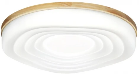 Настенно-потолочный Sonex Fass Wood 7674/DL PALE белый/натуральное дерево LED 48Вт 3000-6000К D388 IP43 пульт ДУ (220V, круглые)