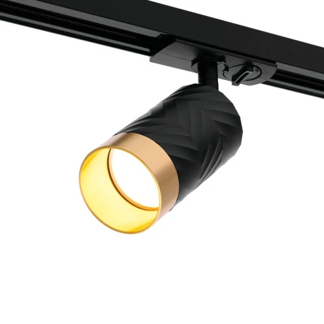 Трековый светильник однофазный Wolta WTL-GU10/09BG под лампу GU10 Черный / Золотой LINEA