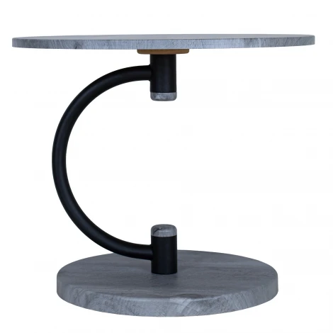 Стол журнальный Дуэт 13 черный/орех гикори грей Mebelik 009632