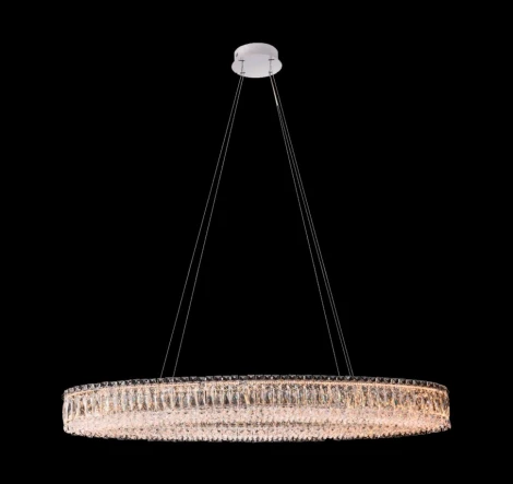 Подвесная люстра Fluorite Vetto FL1054-9P (LED, 220V, хрусталь, на тросе, круглые)