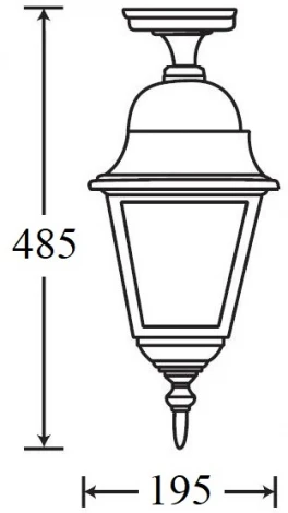 Потолочный светильник уличный Oasis Light QUADRO M 79905MA Bl (220V, фонарь, IP44)