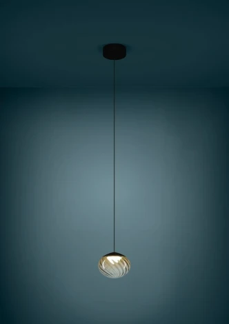 Подвесной светильник Eglo Pantoja 390479 с регулировкой цветовой температуры 1X5,8W LED 2200-6500K, 1100lm, сталь, черный, янтарный