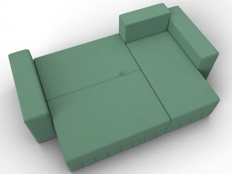 Диван угловой Лига-076 угол универсальный (ДСП/Пластик/Рогожка/Зеленый) Лига Диванов 129839