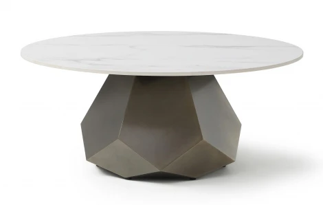 Стол журнальный CT9509CI (D90) белая керамика ESF 5875