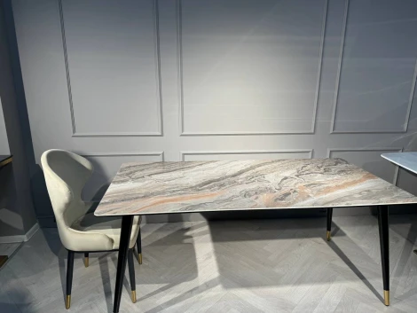 Стол обеденный IST-CASA Рио Гранд MC232-180BR, 180х90х76 см, коричневая керамика/черный