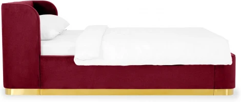 Кровать Vibe 1600 ОГОГО (арт.748488), (Шенилл,Ткань/Бордовый)