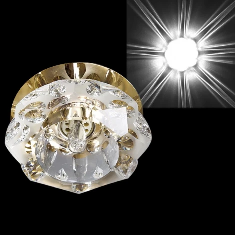 Встраиваемый точечный светильник Sneha 7286/H G9 GD+WT (220V, круглые)