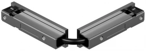 Коннектор для трека Denkirs Shine Base TR5724-DN 90° стена-потолок с поворотом трека под произвольным углом, темный никель (48V)