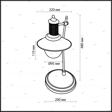 Интерьерная настольная лампа Odeon Light Tarsu 2617/1T