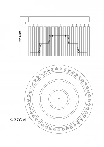 Потолочный светильник буше круглый Globo Joyce 68568-18 (LED, 220V)