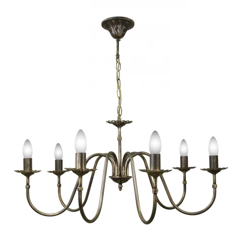 Люстра подвесная Day&Night, 6 ламп, черный с золотом