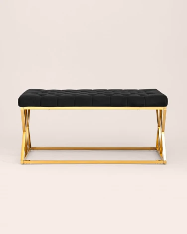 Банкетка Stool Group ИНСИГНИЯ черная велюр УТ000000884