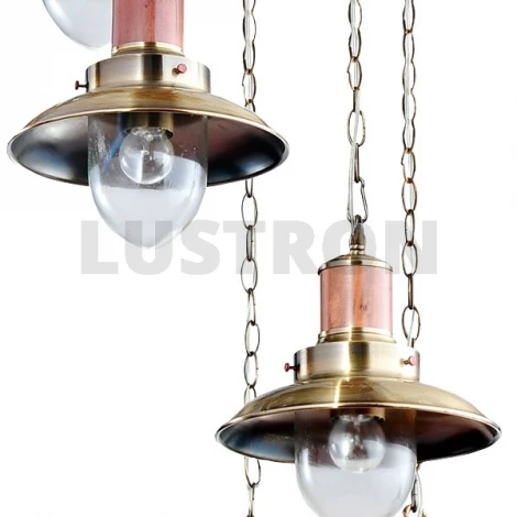 Подвесной светильник N-Light 846 846-05-52 красное дерево+бронза