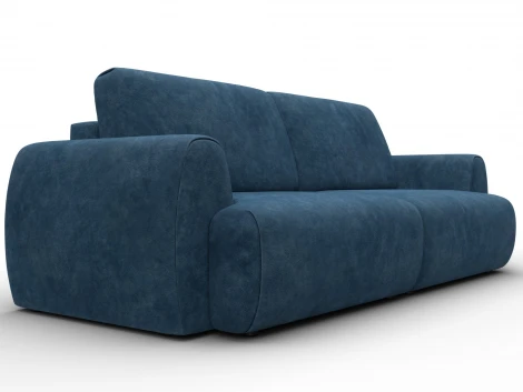 Диван прямой Лига-115 НПБ (ДСП,Фанера,Велюр/Синий) Лига Диванов 136928