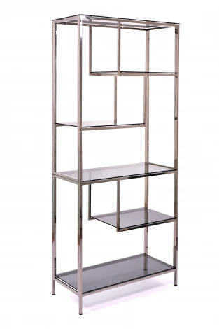 Консольный стеллаж AllConsoles 2041-SS grey зеркальный хром