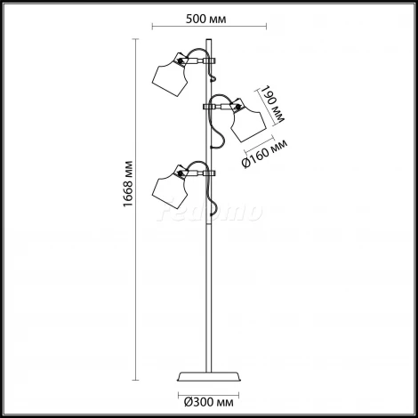 Торшер Odeon Light Osta 4084/3F