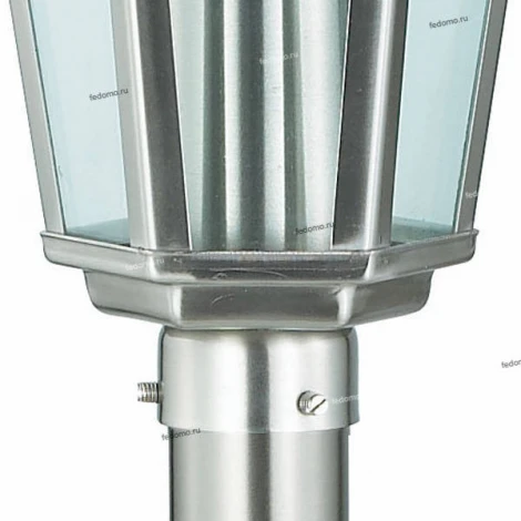 Столб уличный Horoz Akasya, 1 плафон, никель с прозрачным