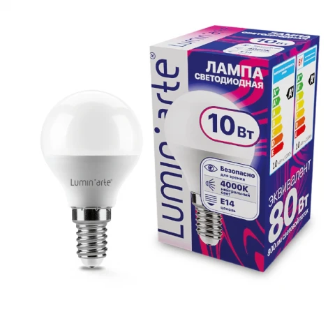 Светодиодная лампа 10Вт 4000K E14 Lumin'arte LSTD-G45-10W4KE14
